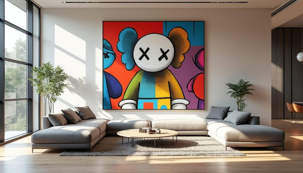 découvrez notre collection de tableaux kaws, des œuvres street art modernes et uniques pour sublimer votre décoration intérieure avec style et originalité.