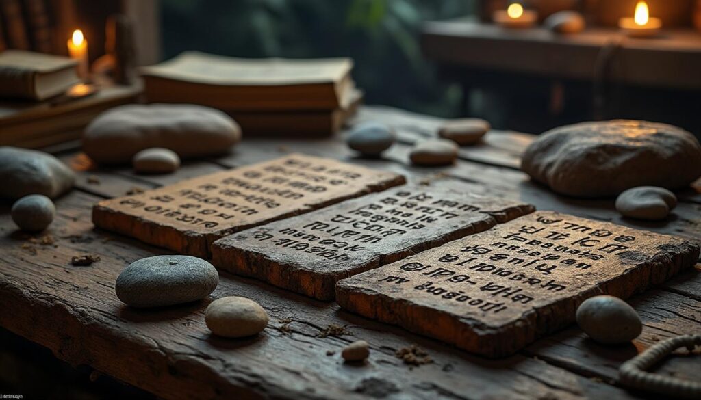 découvrez la signification des runes, leurs symboles fascinants, leurs origines anciennes et les pouvoirs mystiques qui leur sont attribués.