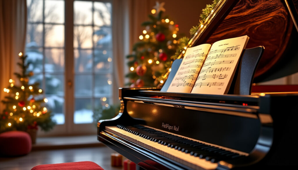 téléchargez facilement la partition de petit papa noël, adaptée au piano et chant, idéale pour débutants et moments festifs.