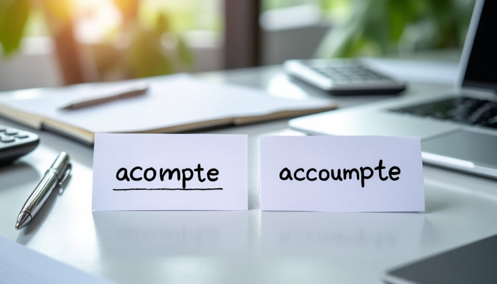 découvrez la différence entre 'acompte' et 'acchompte', apprenez quelle orthographe est correcte et pourquoi, pour éviter les erreurs courantes en français.
