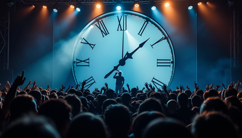 découvrez combien de temps dure un concert en live selon le type de prestation, l’artiste et le programme prévu.